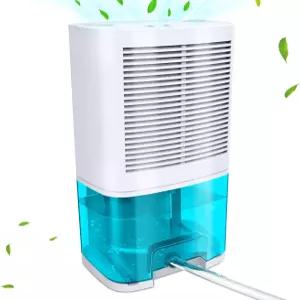 제습기 68 2000ml 배수 호스가 있는 소형 최대 650평방피트 초조용한 미니 휴대용 공기 가정용 지하실 욕실
