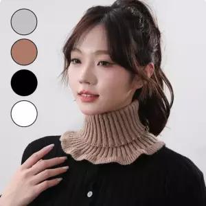 WL 니트 프릴 넥워머 페이크 목폴라 목폴라티 여성폴라티 목토시 폴라티 터틀넥 목티