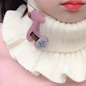 WL 별별창고)G 기린 캐릭터 프릴 넥워머 겨울용 넥스카프 미니넥스카프 겨울넥워머