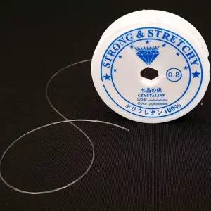 비즈키링 팔찌만들기 우레탄줄 투명 0.8mm 키링 pDh9+1rlS