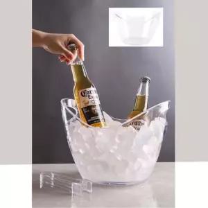 [무료배송] 캠핑 투명 아이스버킷 8L 맥주 와인 샴페인 보냉 얼음