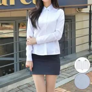 예쁜교복 교복몰 (빅사이즈) 여자 밝은블루 셔츠 2장 교복