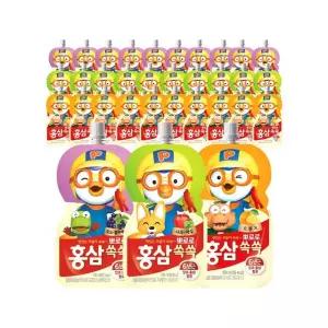 [E] 팔도 뽀로로 홍삼쏙쏙 30개 혼합 (사과매실 10 포도블루베리 10 오렌지 10)