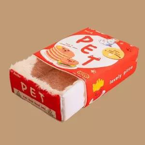친절한탄씨 bns 숨숨집 세탁가능 폭신 하우스 햄버거L) 1개 펫 고양이하우스 숨숨집 햄버거박스