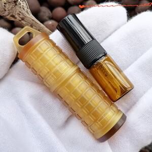 Ultem EDC 향수 및 로션 디스펜서 병 PEI 항아리 유리 보호 하우징 케이스(스테인레스 스틸 볼 체인 포함)