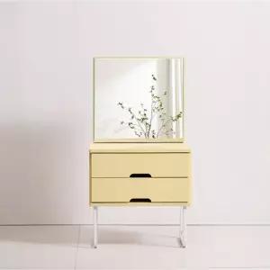 2in1 스퀘어 미러 로우 낮은) 화장대 화장대 500화장대 좌식화장대 서랍화장대 수납화장대