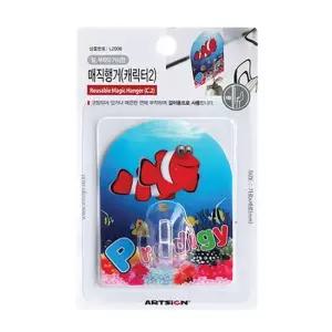 9918) 매직행거 타원 캐릭터2) 1개입) 9918 매직 캐릭터 타원 투명