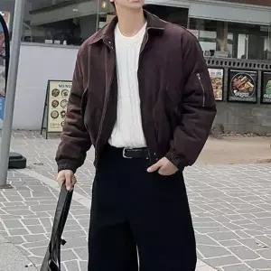 남자 스웨이드 자켓 겨울 패딩 블루종 항공 점퍼