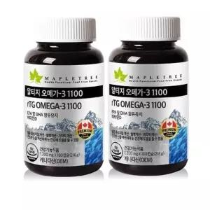 [메이플트리] 감마리놀렌산 1,000mg x 180캡슐 1+1 총2개 총360캡슐 가족건강 학교 선물