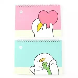 600D] 2500 오구패밀리 PP 가로형 상철 노트 (8개세트)