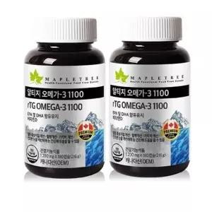 [메이플트리] 감마리놀렌산 1,000mg x 180캡슐 1+1 총2개 총360캡슐 가족건강 학교 선물