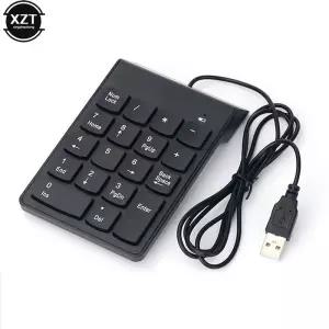 범용 숫자 키패드 USB 와이어 미니 키보드 키캡 노트북 데스크탑 PC 컴퓨터 패드 회계사 18