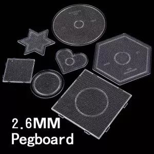 7 유형 선택 2.6mm perler PUPUKOU 비즈 템플릿 하마 도구 용 Pegboard diy 장난감 교육 퍼즐 비드