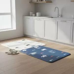 푹신한 고밀도 14T 양면 PVC 주방매트 120x45 대형 거실 발매트