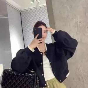 WL 항공점퍼 코디룩 배색 블루종