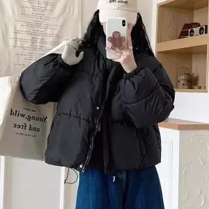 WL 경량 크롭 숏 패딩 여성 겨울 짧은 점퍼 블랙