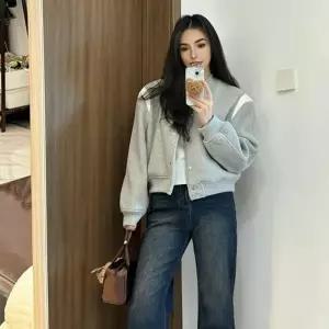 WL 코코로안 야구점퍼 스타일리쉬룩 캐쥬얼 잠바 그레이 아우터 가을 점퍼