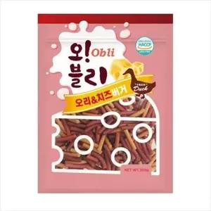D18 오블리 오리 치즈버거100g x80개 (1박스) 강아지모이스트간식