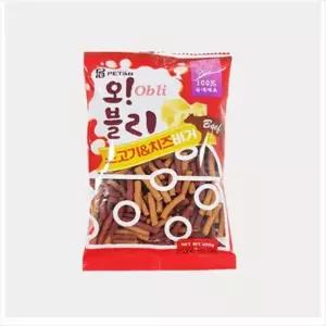 D18 오블리 소고기 치즈버거100g x80개 (1박스) 강아지모이스트간식