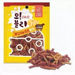 D18 오블리 양고기 치즈버거100g x80개 (1박스) 강아지모이스트간식