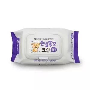 캡형 손발티슈 청결용물티슈 80매 애견물티슈 반려동물전용