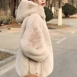 보송보송 여자퍼 후드 점퍼 캐주얼 여성 후드 점퍼 아우터 겨울