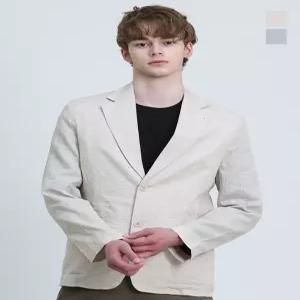 [원더플레이스][더블유스탠다드(W STANDARD)] 린넨 체크 자켓 (택가격 79900원)