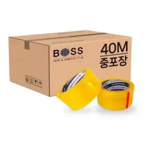 박스포장테이프 BOX 투명테이프 중포장 40M 50개