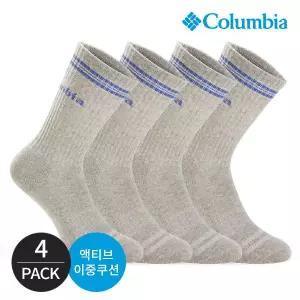 [컬럼비아]컬럼비아 여성 쿠션 딥로고 등산 장목양말 4P_GY