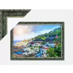 리차드 1000피스퍼즐 부산 해동 용궁사+앤틱카키 액자세트