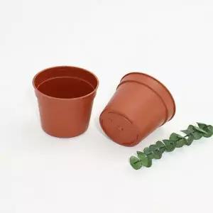 PVC 무광 플라워 화분 (황토색) (7.3cmX6cm) (100개 묶음) 화분선물