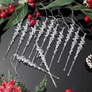 [RIZPICK]럭셔리 트리 오너먼트 12p세트 고드름A 12.5cm 트리악