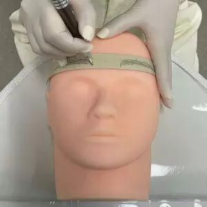 미용 OAR907S5 3D 실리콘 얼굴 마네킹 23cm