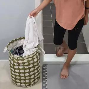 패브릭 XIO849H3 린넨 바스켓 장난감정리함 고슴도치