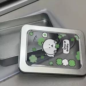 WL 행운 곰돌이 곰 곰탱이 네잎클로버 틴케이스 사진 반지 귀걸이 악세사리 쥬얼리 수납함