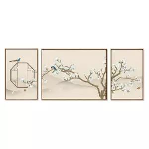 동양화 액자 거실 침실 인테리어 한옥 일식집 그림 민화 수묵화 좌우 내추럴 벽걸이 레트로