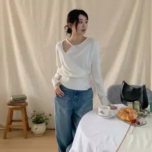 [다잇템] 여성 진 와이드핏 워싱 배기팬츠 바지