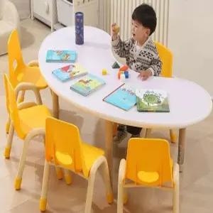 어린이집 책상 교구장 원목다리 교구 오렌지 미술