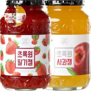 사과쨈 초록원 딸기잼 1kg+사과잼 1kg