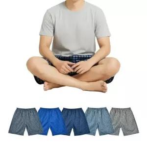 [라일리의류] Rly 남성 5부 면 체크 파자마 빅사이즈 반바지 실내