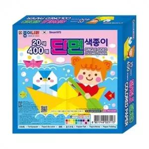 (종이나라) 단면색종이 (20색 400매) (15x15cm) (30개입)