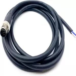 FOWIUNYE 6.56피트 M12 5핀 남성 커넥터 케이블 코드 스트레이트 항공 플러그 전기 PVC 산업용 성형 무차폐