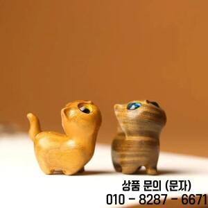고품질 고양이 홈 데코 수제 새끼 피규어 나무 미니어처 조각 이벤트 기념품