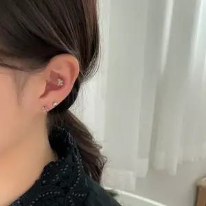 텐덤 진주 피어싱 바벨바 라블렛 뱅글 귀걸이