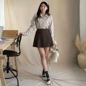 [신세계라이브쇼핑][옷자락] 여성용 캐주얼 플리츠 뒷밴딩 치마바지 팬츠