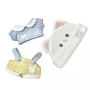 1세트 고양이 모자 10cm 면 인형 옷 미니 착장 창의적인 스트랩 바지 드레스업