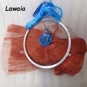 호환 Lawaia 핸드 캐스트 그물 모노필라멘트 나일론, 싱커 없는 알루미늄 링 , 1 8-7 2m 그물 낚시 그물
