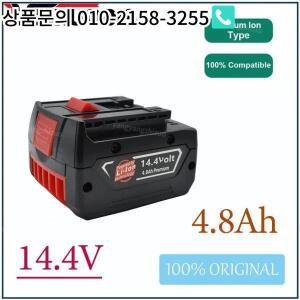 BOSCH 무선 전기 드릴 스크루 드라이버 BAT607G 용 14.4V 4800ah 충전식 리튬 이온 배터리 셀 팩