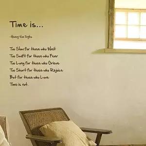 Time is 레터링스티커 포인트 그래픽 벽장식
