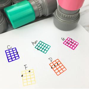 기타코드스탬프 우쿨렐레도장 5컬러